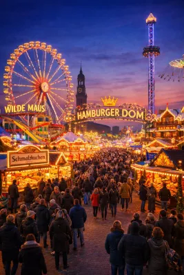 Attraktionen und Fahrgeschäfte auf dem Hamburger Winterdom 2026